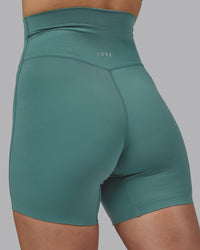 Woman wearing Elixir Ultra High-Rise 6" Short - Sagebrush | Thumbnail Index: 8