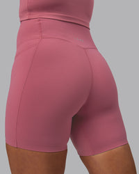 Woman wearing Elixir Ultra High-Rise 6" Short Pockets - Mauve Haze | Thumbnail Index: 7