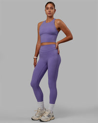 Woman wearing Enhance Shelf Bra Tank - Dahlia Purple | Thumbnail Index: 2