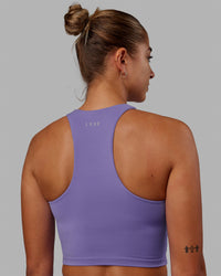Woman wearing Enhance Shelf Bra Tank - Dahlia Purple | Thumbnail Index: 1