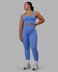 Woman wearing Evoke Sports Bra - Ultramarine | Thumbnail Index: 4