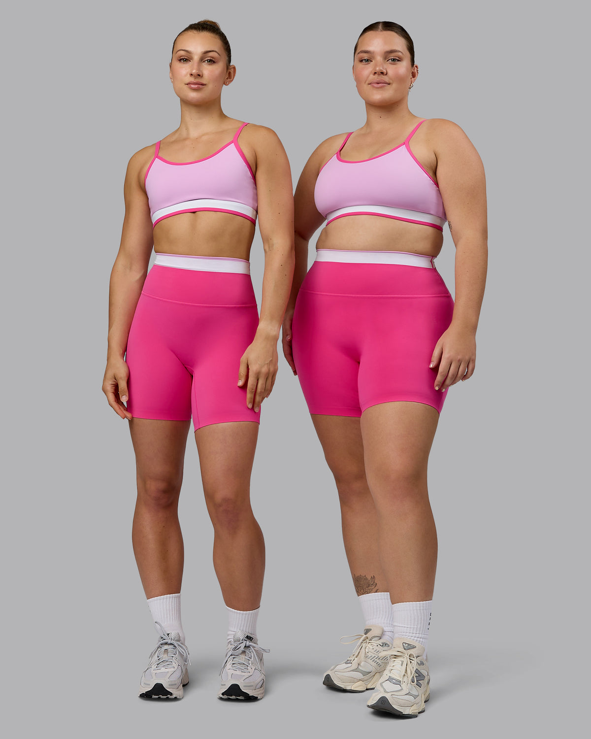 Woman wearing Excel Ultra High-Rise 6" Short - Ultra Pink