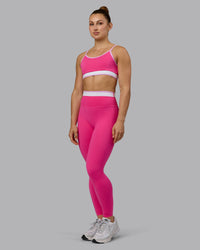 Woman wearing Excel Sports Bra - Ultra Pink | Thumbnail Index: 5