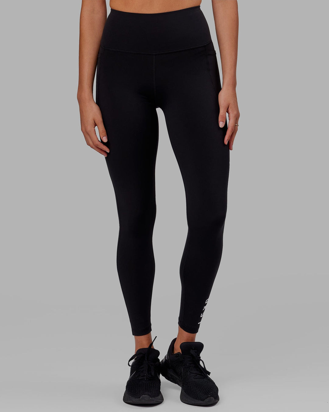 Woman wearing Flux Ultra High-Rise Full Length Legging Pockets - Black - view 7
