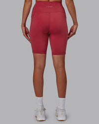 Woman wearing Fusion Ultra High-Rise 9" Short Pockets - Claret | Model:Blaize | Size:S | Thumbnail Index: 3