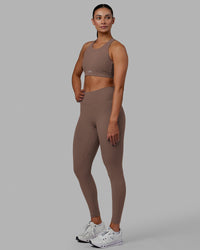 Woman wearing Fusion Ultra High-Rise Full Length Legging Pockets - Deep Taupe | Model:Blaize | Size:S | Thumbnail Index: 2