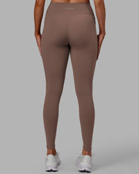 Woman wearing Fusion Ultra High-Rise Full Length Legging Pockets - Deep Taupe | Model:Blaize | Size:S | Thumbnail Index: 3