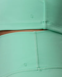 Woman wearing Gracious Shelf Bra Tank - Ice Green | Thumbnail Index: 5