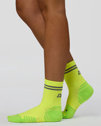 Hype Performance Quarter Socks 2.0 - Lime Glo-Reflective | Thumbnail Index: 2