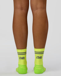 Hype Performance Quarter Socks 2.0 - Lime Glo-Reflective | Thumbnail Index: 3