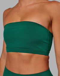Woman wearing Inspire Sports Bra - Malachite | Thumbnail Index: 5