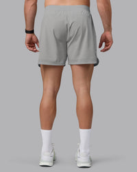 Man wearing Lift 6" Lined Performance Shorts - Circular Grey | Thumbnail Index: 3