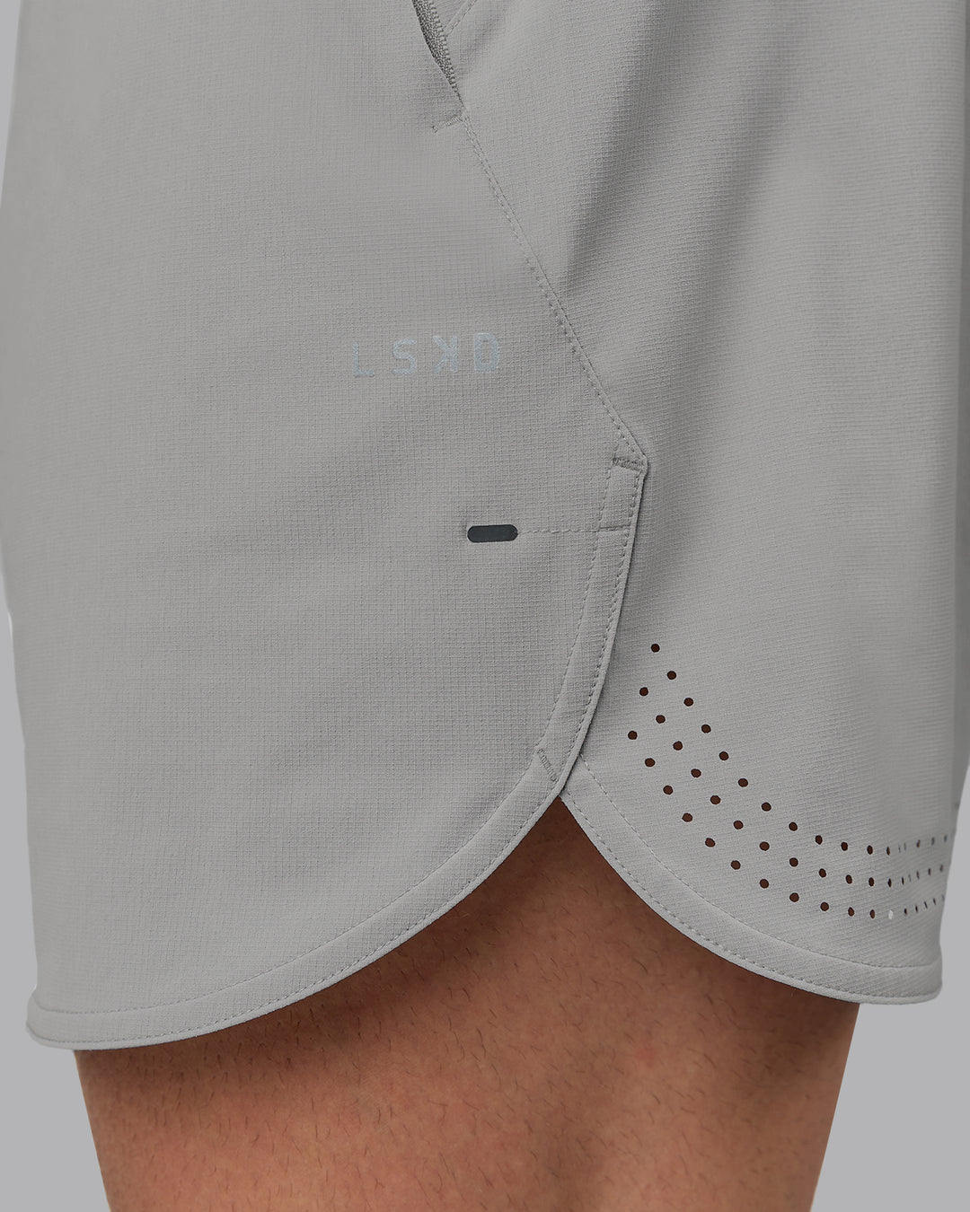 Man wearing Lift 6" Lined Performance Shorts - Circular Grey - view 8