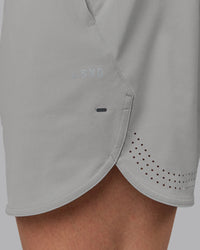 Man wearing Lift 6" Lined Performance Shorts - Circular Grey | Thumbnail Index: 7