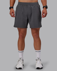 Man wearing Lift 6" Lined Performance Shorts - Dark Storm | Thumbnail Index: 7