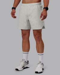 Man wearing Lift 6" Lined Performance Shorts - Digital Mist | Thumbnail Index: 7