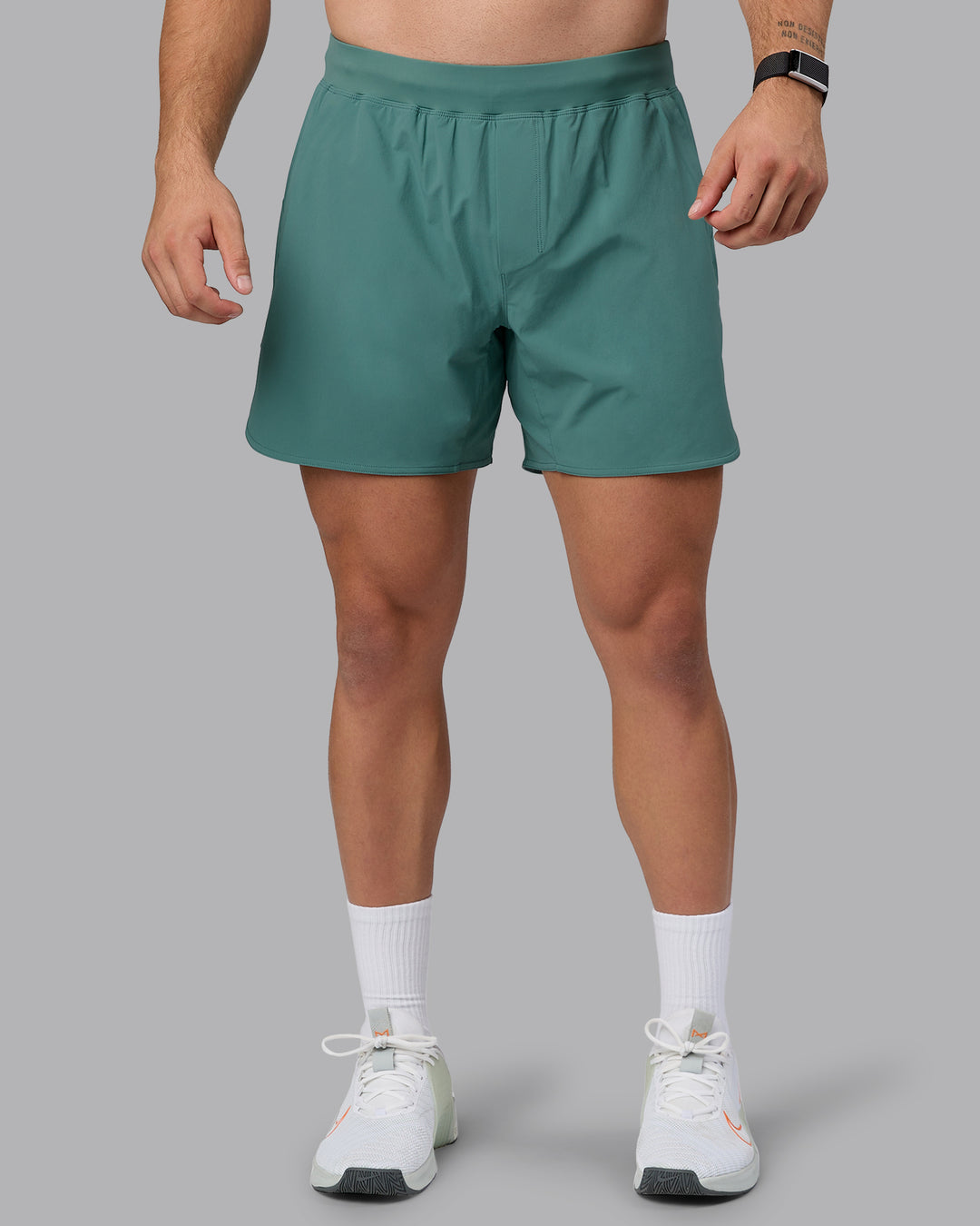 Man wearing Lift 6" Lined Performance Shorts - Sagebrush - view 1