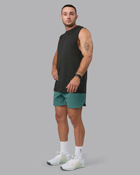 Man wearing Lift 6" Lined Performance Shorts - Sagebrush | Thumbnail Index: 3