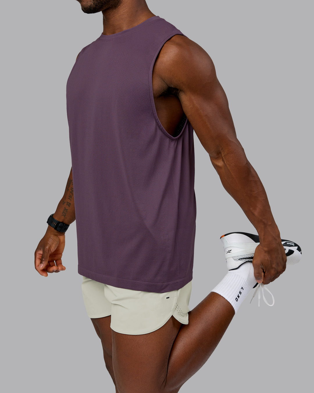 Man wearing Lift 6" Performance Short - Bone | Model:Sam | Size:L - view 6