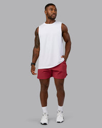 Man wearing Lift 6" Performance Short - Claret | Model:Sam | Size:L | Thumbnail Index: 2