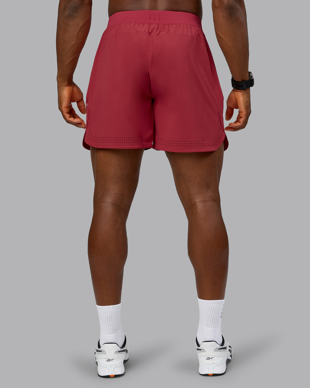 Man wearing Lift 6" Performance Short - Claret | Model:Sam | Size:L - view 4