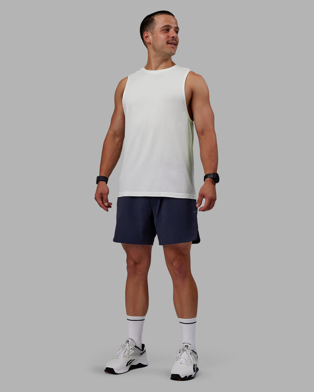 Man wearing Lift 6" Performance Shorts - Future Navy - view 3
