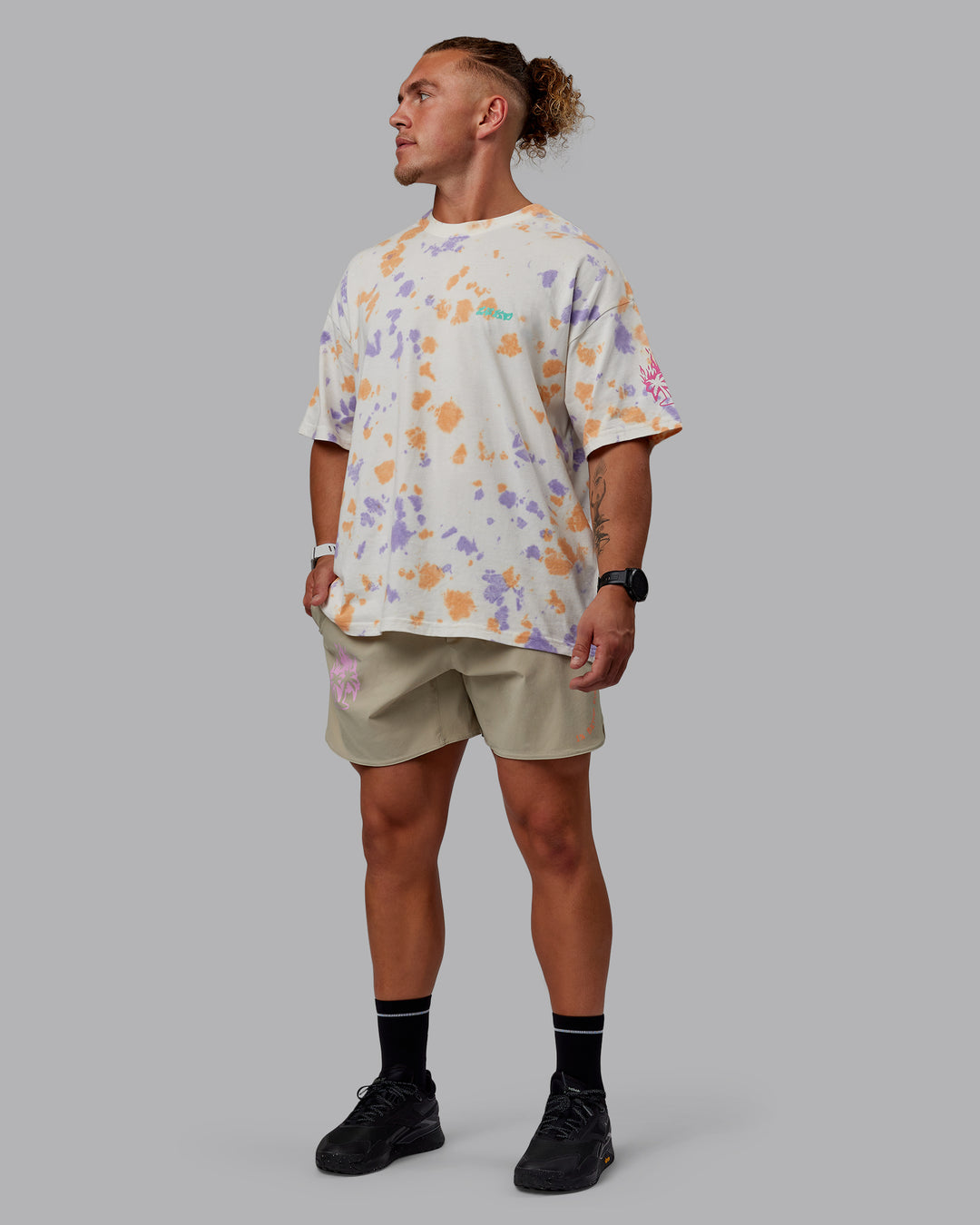 Man wearing Lift 6" Performance Shorts - Sand-So Cal 24 - view 8