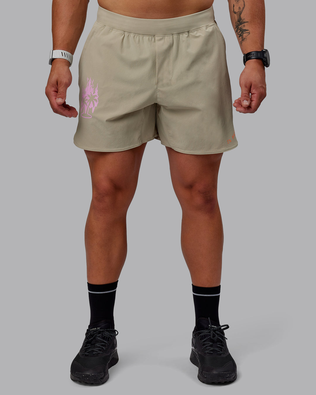 Man wearing Lift 6" Performance Shorts - Sand-So Cal 24 - view 10
