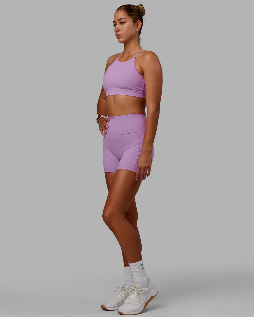 Lift High Neck Sports Bra - Light Violet - view 5