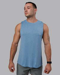 Man wearing AeroFLX+ Seamless Muscle Tank - Elemental Blue/Ice Blue | Thumbnail Index: 0