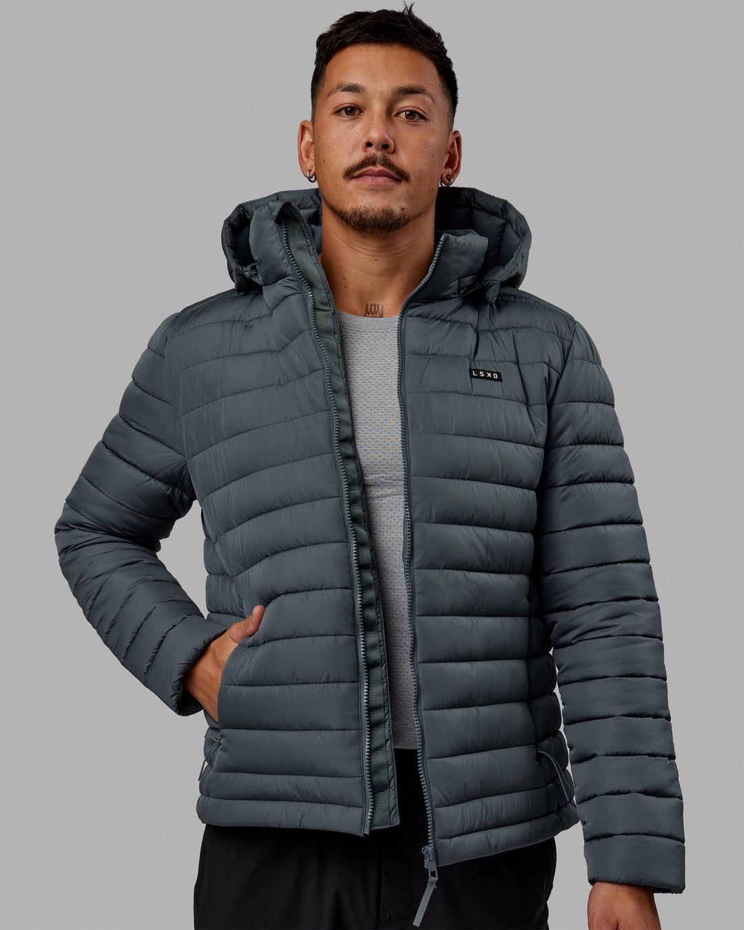 Man wearing All Day Puffer Jacket - Storm - view 5