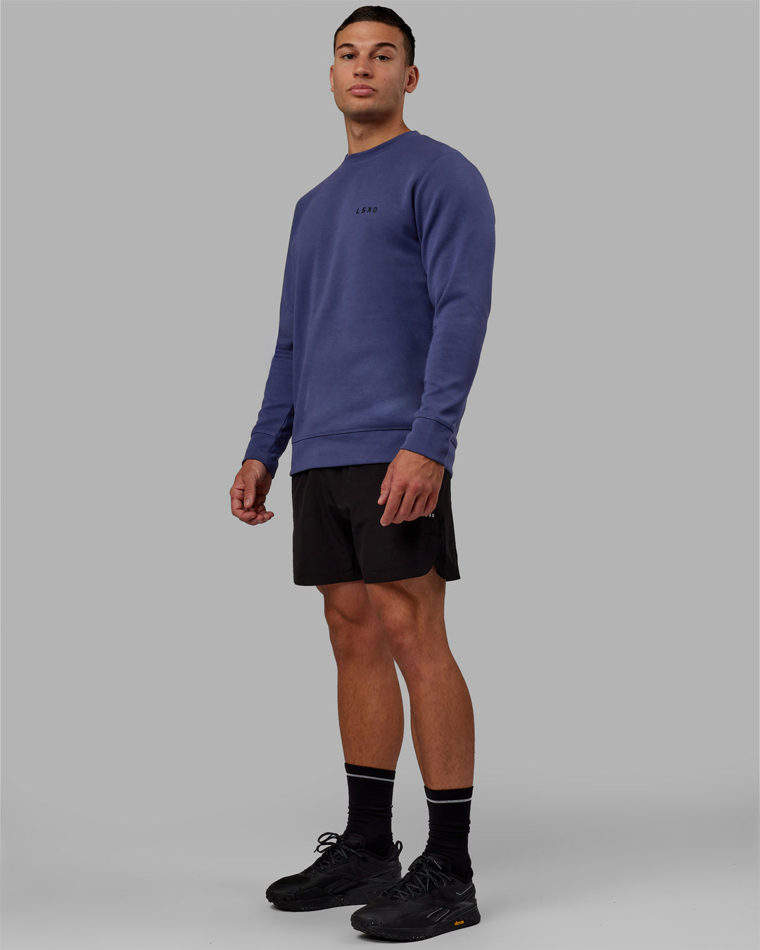 Man wearing Athlete ForgedFleece Sweater - Future Dusk - view 5