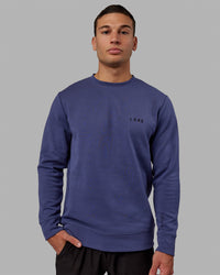 Man wearing Athlete ForgedFleece Sweater - Future Dusk | Thumbnail Index: 1
