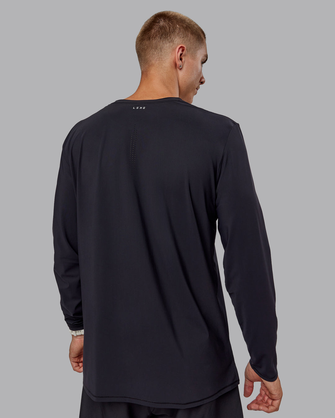 Man wearing Cadence Long Sleeve Tee - Black - view 4