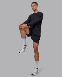 Man wearing Cadence Long Sleeve Tee - Black | Thumbnail Index: 9