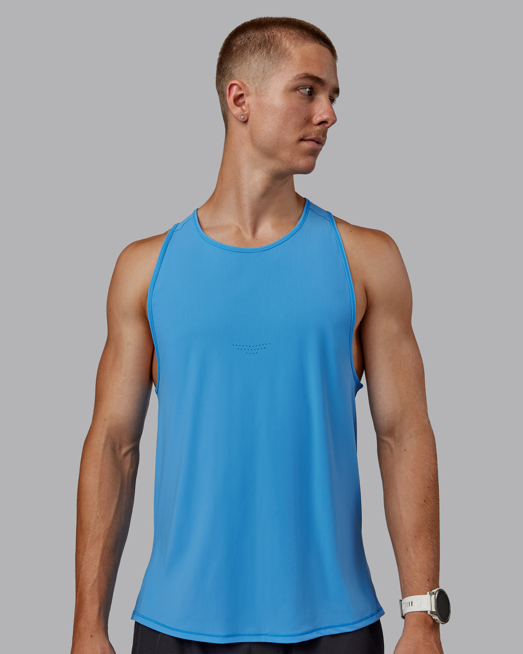 Man wearing Cadence Tank - Azure Blue - view 1