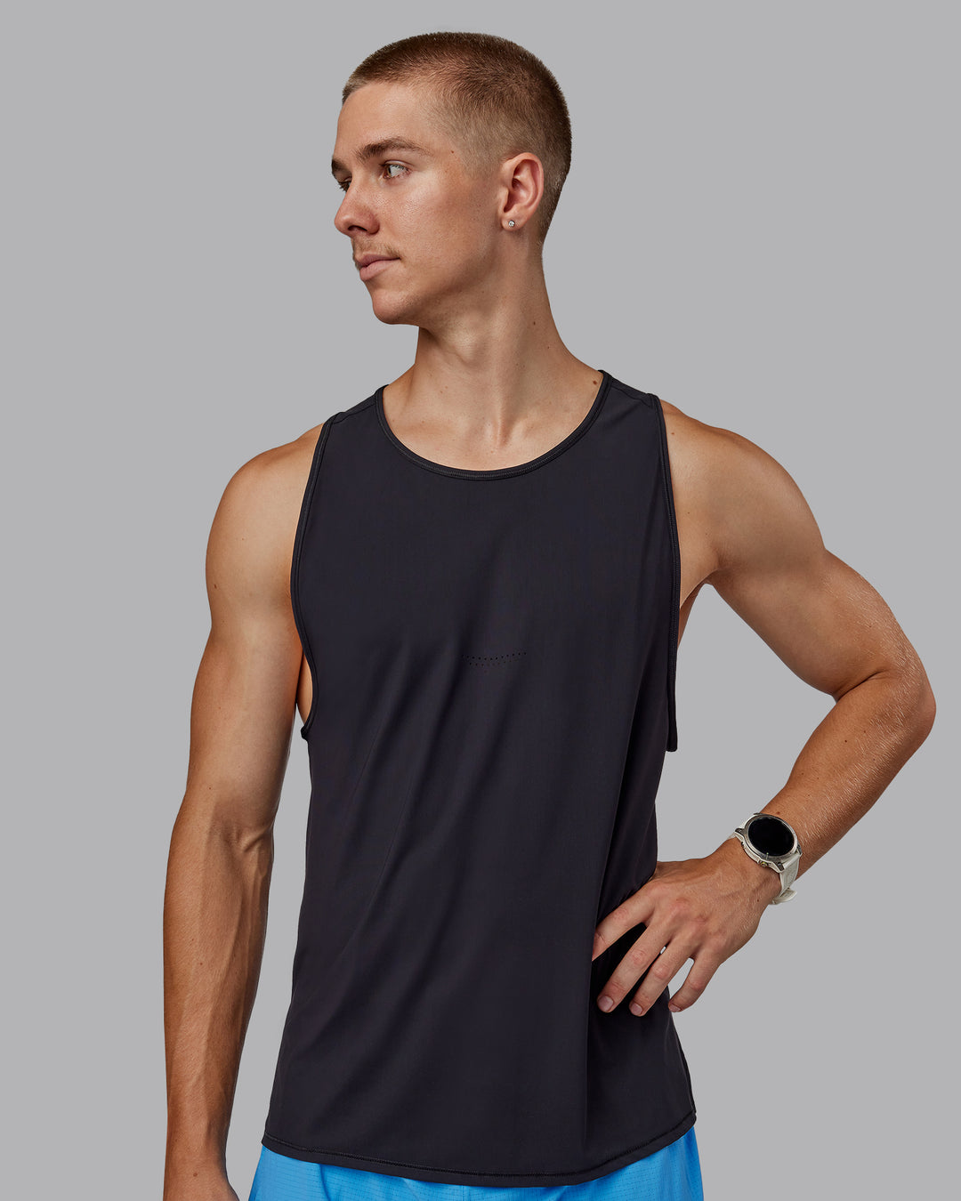 Man wearing Cadence Tank - Black - view 2