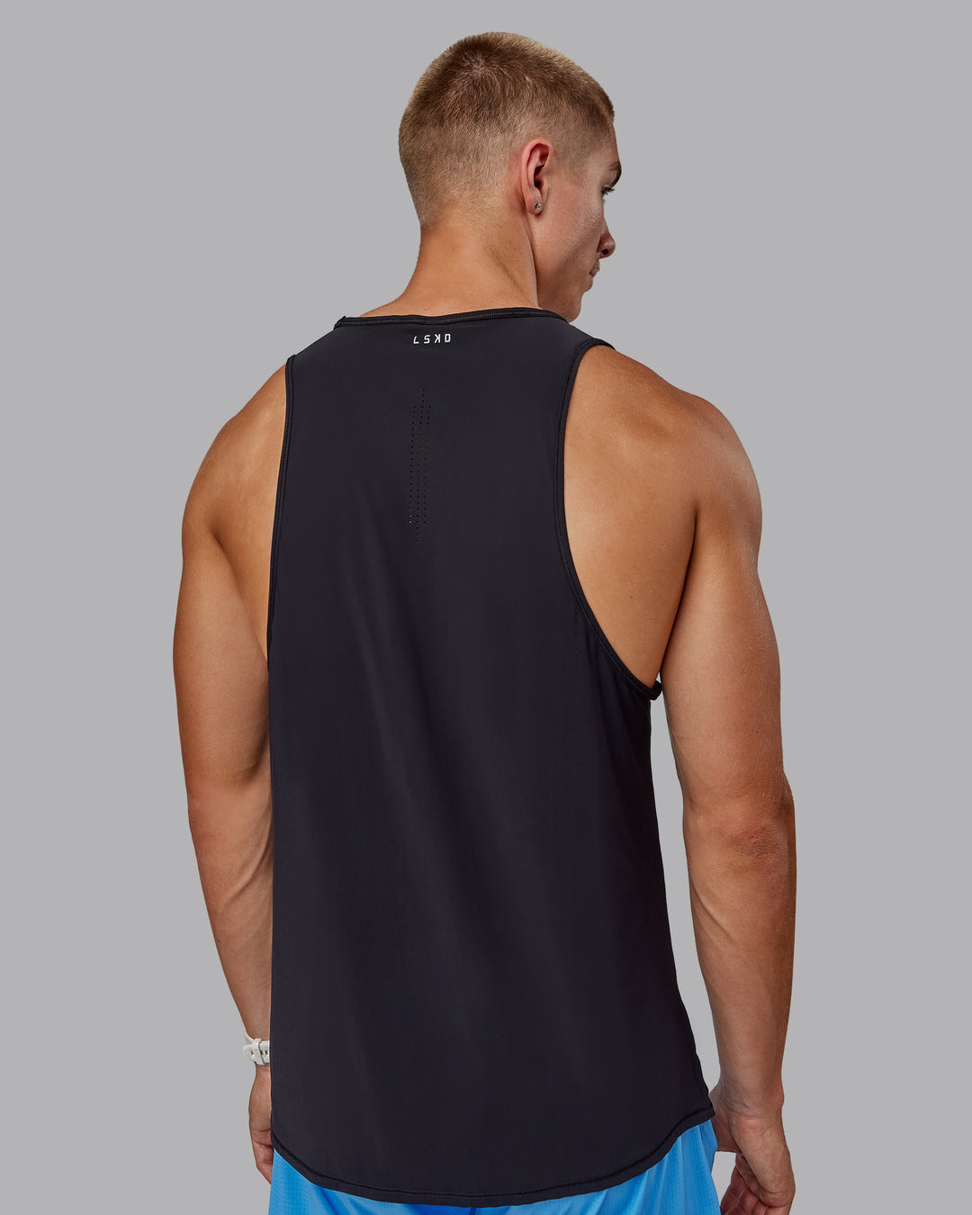 Man wearing Cadence Tank - Black | Model:Tom | Size:L - view 3