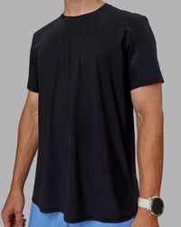 Man wearing Cadence Tee - Black | Thumbnail Index: 6