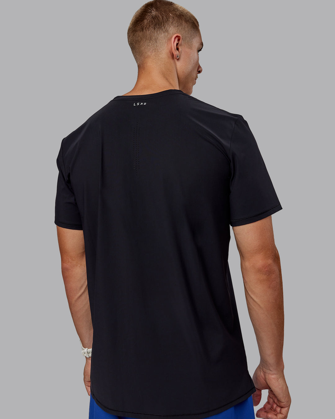 Man wearing Cadence Tee - Black - view 4