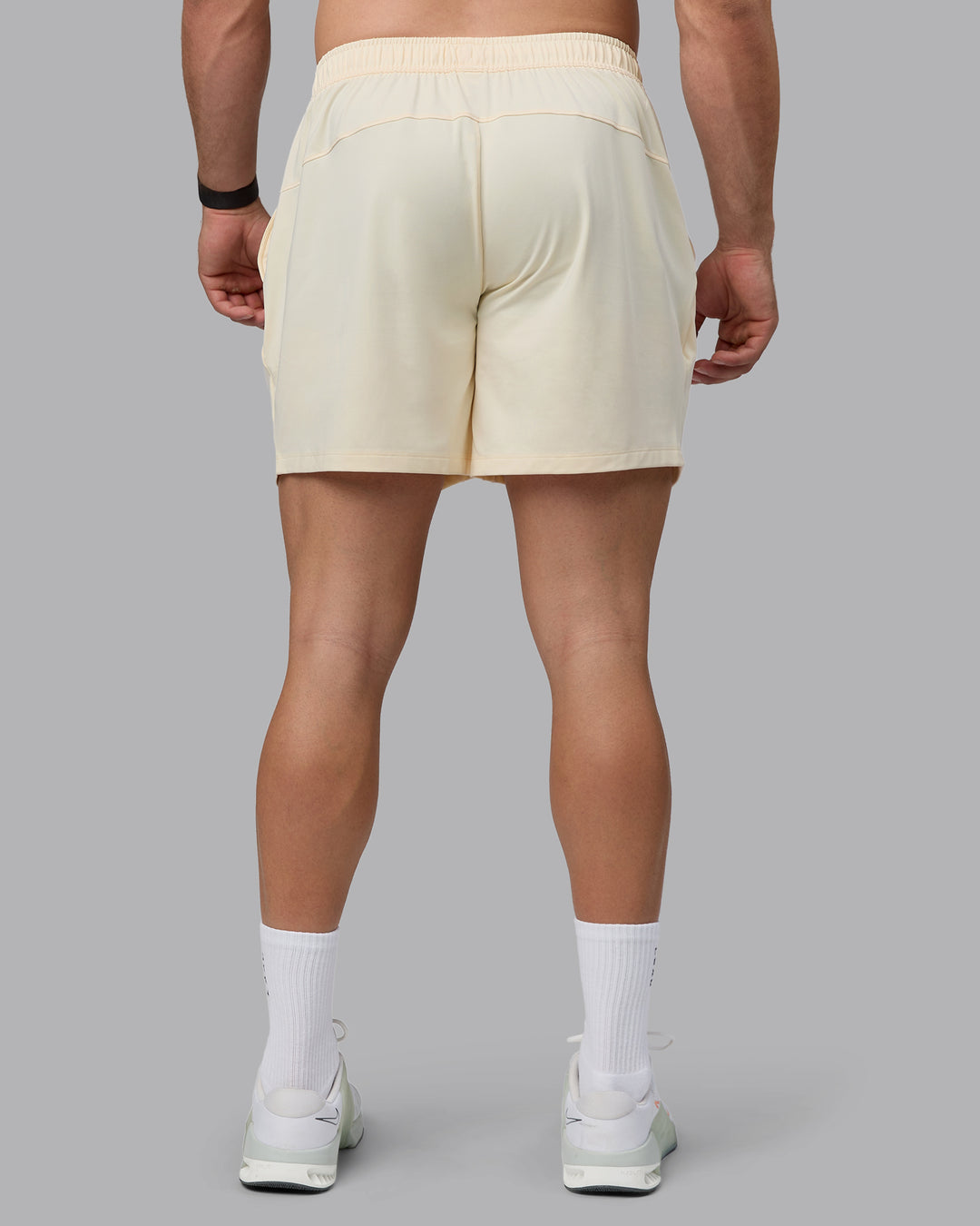 Man wearing Restore 6" CloudFLX Shorts - Ivory - view 3