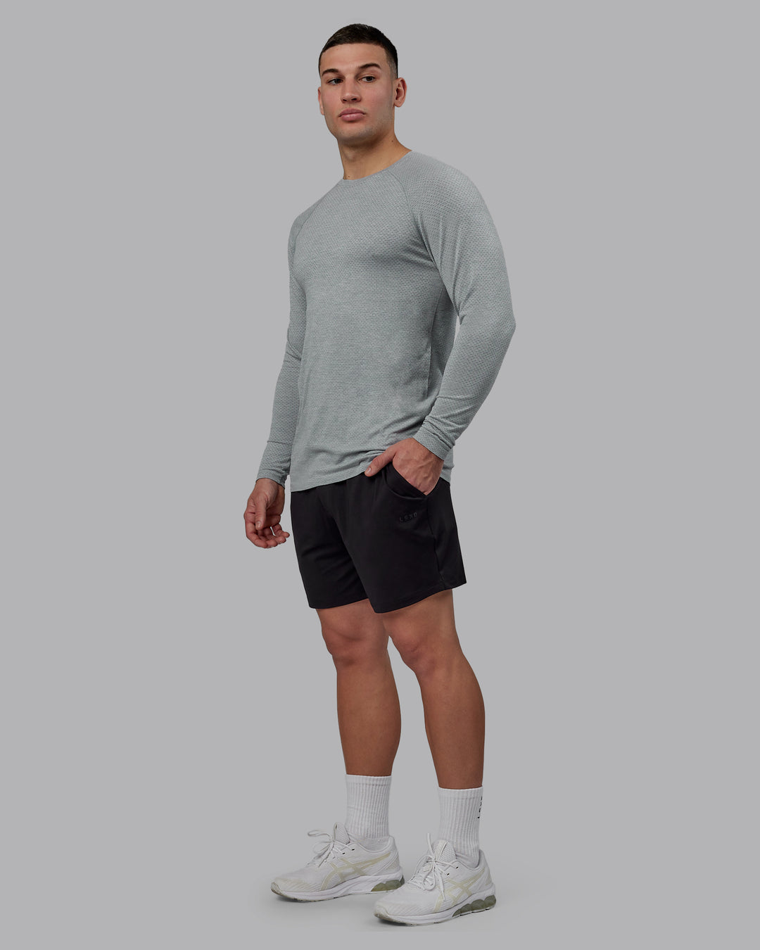Man Wearing Restore CloudFLX Short - Black | Model:Bryce | Size:L - view 6