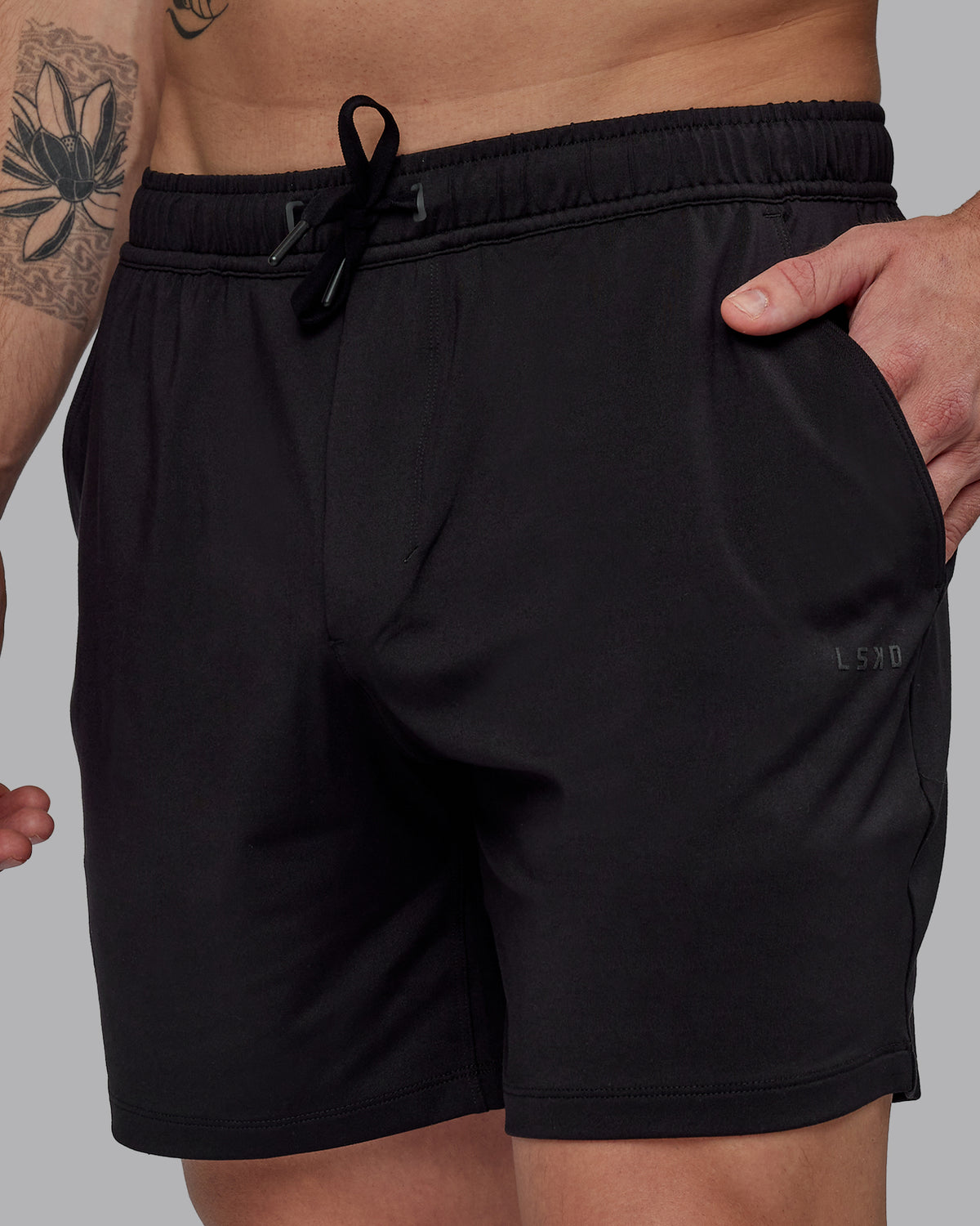 Man Wearing Restore CloudFLX Short - Black | Model:Bryce | Size:L