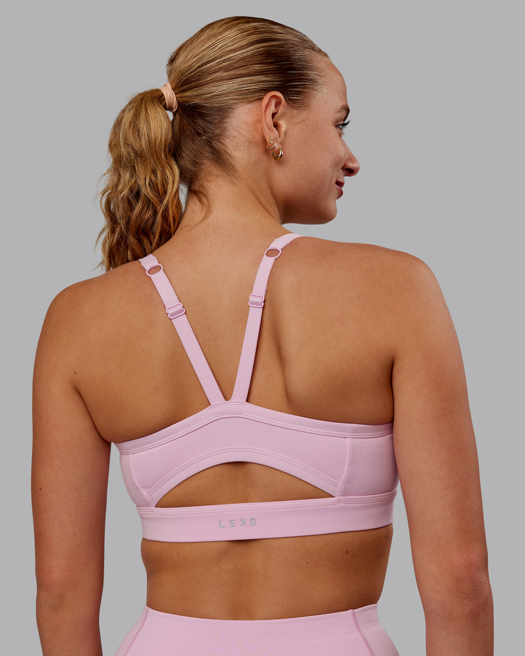 Woman wearing Momentum Sports Bra D/DD/E - Marshmallow - view 2