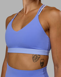 Woman wearing Nexus Sports Bra - Indulgent Blue | Thumbnail Index: 4