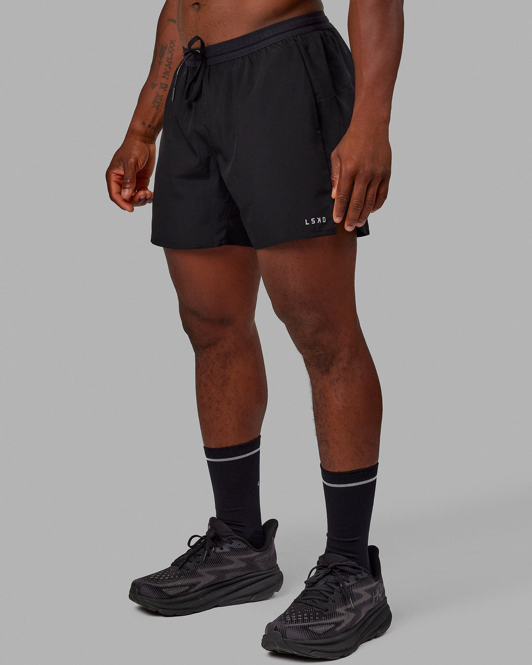 Pace 5" Lined Running Short - Black-Reflective - view 8