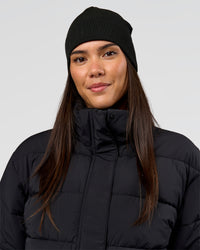 Woman wearing Pace Beanie in Black  | Thumbnail Index: 6