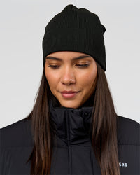 Woman wearing Pace Beanie in Black  | Thumbnail Index: 1