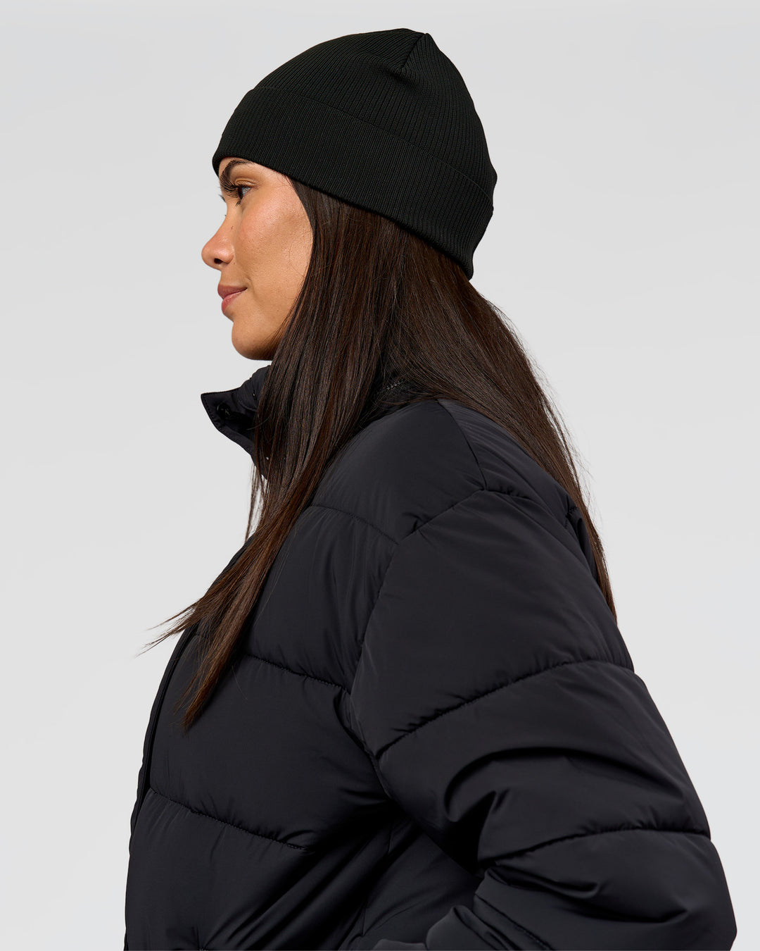 Woman wearing Pace Beanie in Black  - view 5