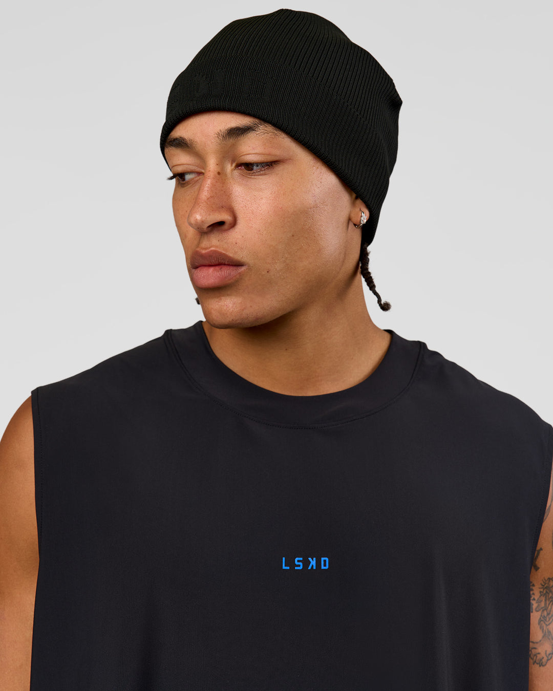 Man wearing Pace Beanie in Black  - view 6
